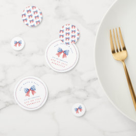 Elegante Preppy Amerikaanse Vlag Strik 4 Juli BBQ Confetti