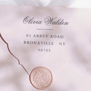 Elegante Preppy Calligrafie Retouradres Rubberstempel