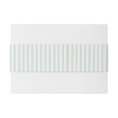 Elegante Preppy French Blauwe Strepen Monogram Uitnodigingen Wikkel (Achterkant Voorbeeld)