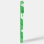 Elegante Preppy Moderne Groene Plaid Check Monogra Case-Mate iPhone Case (Achterkant / Rechts)