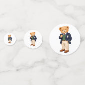 Elegante Preppy Polo Teddydbeer Confetti (Voorkanten)