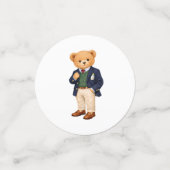 Elegante Preppy Polo Teddydbeer Confetti (Kleine voorkant)
