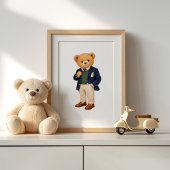 Elegante Preppy Polo Teddydbeer Poster