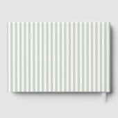 Elegante Preppy Saliegroene Letters aan de Bruid Gastenboek (Achterkant)