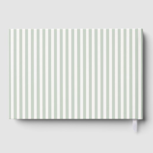 Elegante Preppy Saliegroene Letters aan de Bruid Gastenboek (Achterkant)