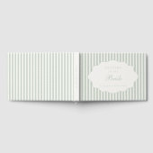 Elegante Preppy Saliegroene Letters aan de Bruid Gastenboek (Volledig)