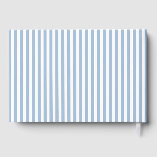 Elegante Preppy Stofblauwe Brieven Aan De Bruid Gastenboek (Achterkant)