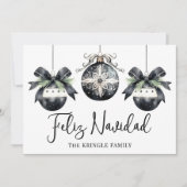 Elegante Prettig Kerstmis Feestdagenkaart (Voorkant)