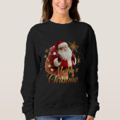 Elegante Prettig Kerstmis Kerstman Trui (Voorkant)