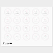Elegante Pretty Roze Ronde Sticker (Vel)