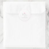Elegante Pretty Roze Ronde Sticker (Tas)