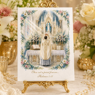 Elegante priesterwijdingverjaardag Marian altaar Kaart