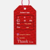 Elegante prijs cadeaulabel (Achterkant)