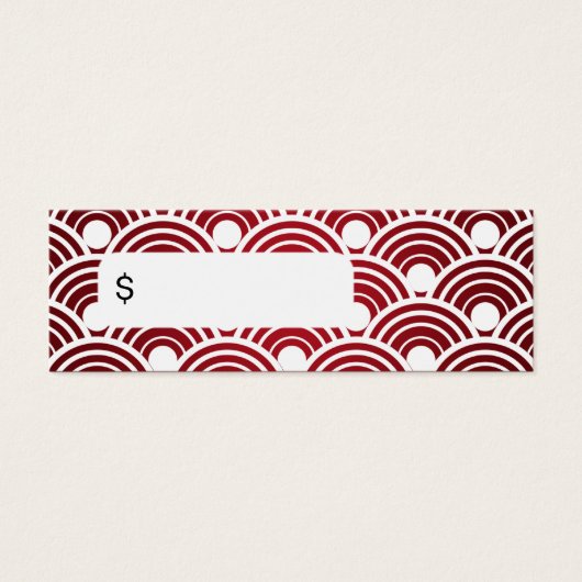 Elegante prijs Label geschulpte rood Mini Visitekaartjes (Voorkant)