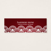 Elegante prijs Label geschulpte rood Mini Visitekaartjes (Achterkant)