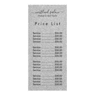 Elegante Prijslijst Salon Rackkaart Modern Reclamekaart