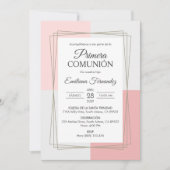 Elegante Primera Communie Katholieke Eerste Commun Kaart (Voorkant)