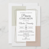 Elegante Primera Communie Katholieke Eerste Commun Kaart (Voorkant)