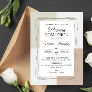 Elegante Primera Communie Katholieke Eerste Commun Kaart