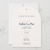 Elegante Primera Comunión Kruis Botanisch Kaart (Achterkant)