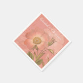 Elegante  Primrose Roze Bruiloft Servet (Hoek)