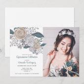 Elegante Prinses Foto Quinceanera Party Kaart (Voorkant / Achterkant)