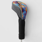 Elegante prinses met vleugels  golfheadcover (Schuin)