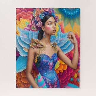 Elegante prinses met vleugels legpuzzel
