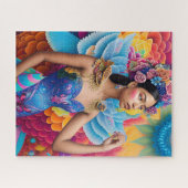 Elegante prinses met vleugels legpuzzel (Horizontaal)