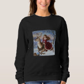 Elegante Prinses & Rendier Vintage Kerst Cute Trui (Voorkant)