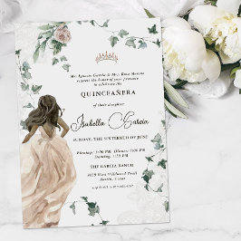 Elegante Prinses Sprookje | Quinceañera 15e Kaart