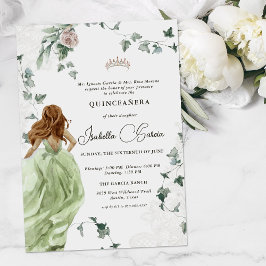Elegante Prinses Sprookje | Quinceañera 15e Kaart