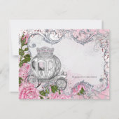 Elegante Prinses Verjaardagsfeest Kaart (Achterkant)