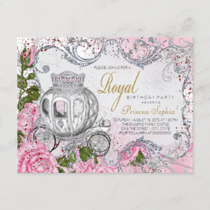 Elegante Prinses Verjaardagsfeest Kaart
