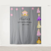Elegante prinses verjaardagsviering wandkleed (Voorkant)