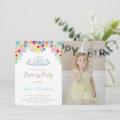 Elegante  prinsessenfeestuitnodigingen kaart (Staand voorkant)