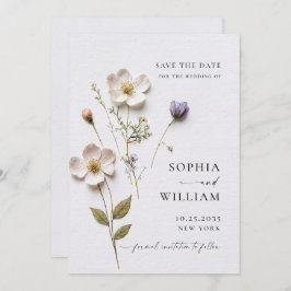 Elegante Print Gedrukte Pastel Boho Bloemen Bruilo Save The Date