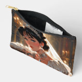 Elegante print gesneden naaizak etui (Open)