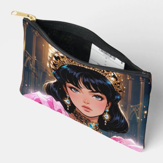 Elegante print gesneden naaizak etui (Open)