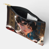 Elegante print gesneden naaizak etui (Open)