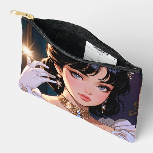 Elegante print gesneden naaizak etui (Open)