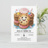 Elegante Printable Girly Cookies Verjaardag Kaart (Staand voorkant)