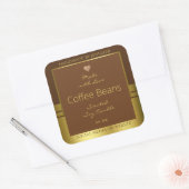 Elegante Product Verpakking Etiketten Bruin en Gou (Envelop)