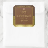 Elegante Product Verpakking Etiketten Bruin en Gou (Tas)