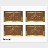 Elegante Product Verpakking Etiketten Bruin en Gou (Vel)