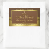 Elegante Product Verpakking Etiketten Bruin en Gou (Tas)