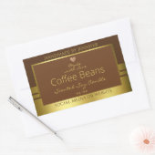 Elegante Product Verpakking Etiketten Bruin en Gou (Envelop)