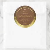 Elegante Product Verpakking Etiketten Bruin en Gou (Tas)