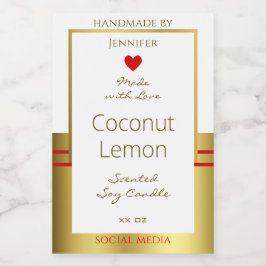 Elegante Product Verpakking Etiketten Wit en Goud