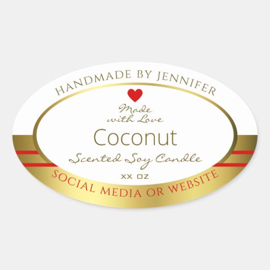 Elegante Product Verpakking Etiketten Wit en Goud (Voorkant)